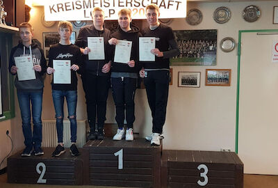 Junioren Mannschaft: 1. Platz: Moritz Burchardt, Marco Wucherpfennig und Kevin Wucherpfennig 2. Platz: Paul Niklas Hegemann, Marius Buchholz und Lennart Rau